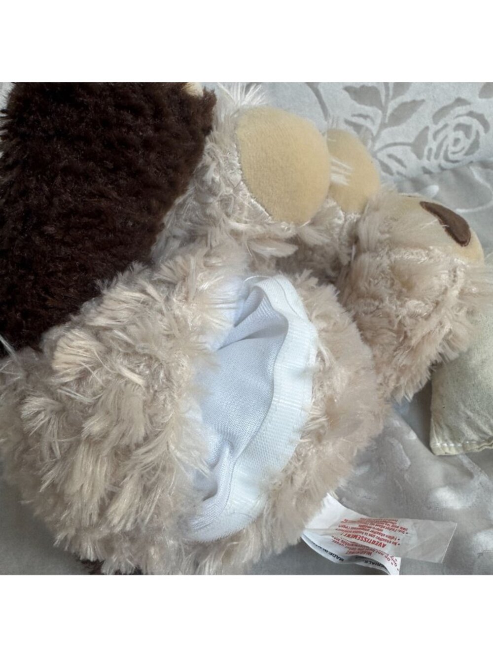 Aroma Home Dog Plush Snuggable Hotties Brown Tan Puppy Stuffed Animal Textured - Picture 6 of 8